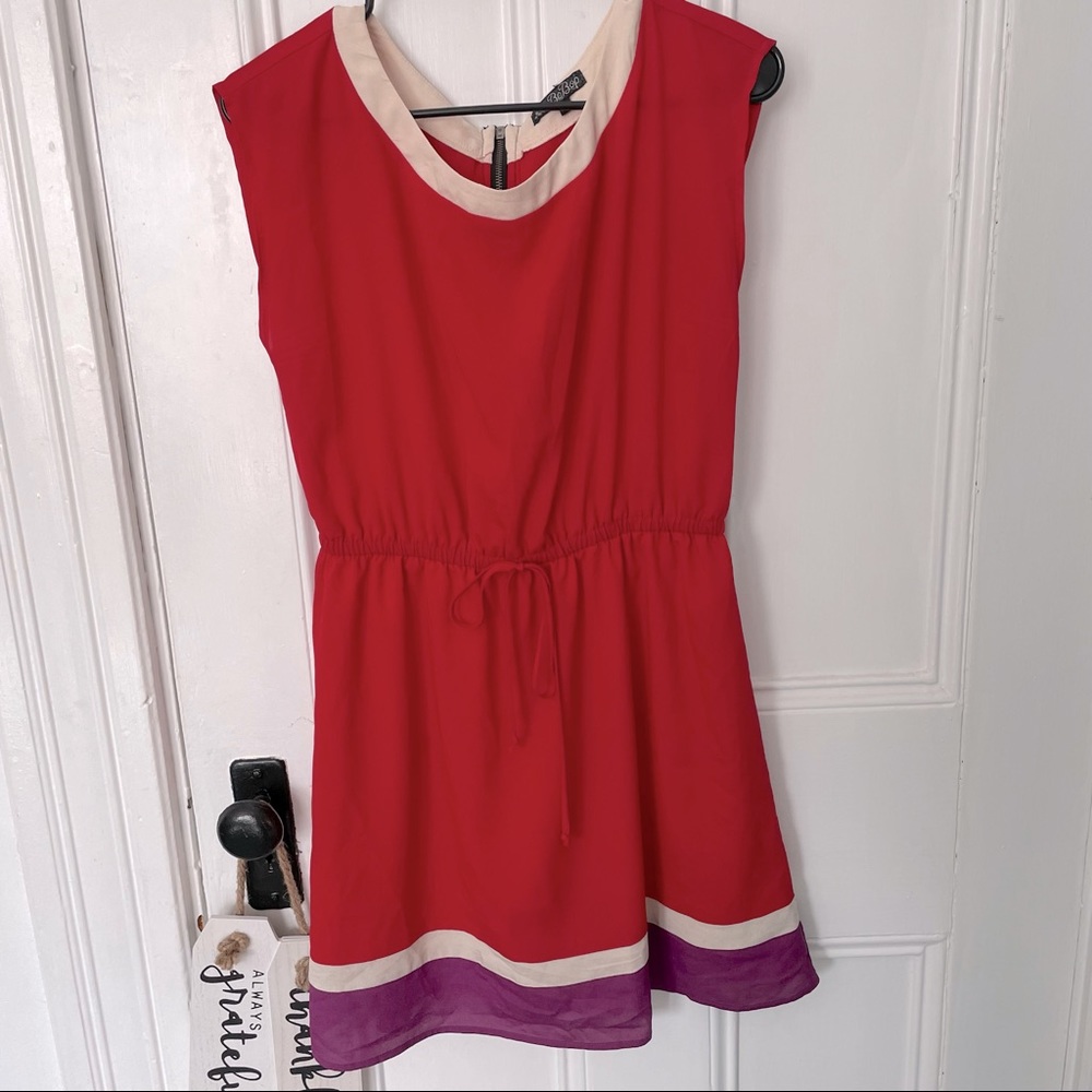 BeBop Dress back zipper & elastic waist size large